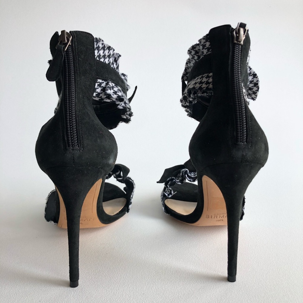 NEW Alexandre Birman Clarita Black Gingham Sandals - Picture 4 of 8